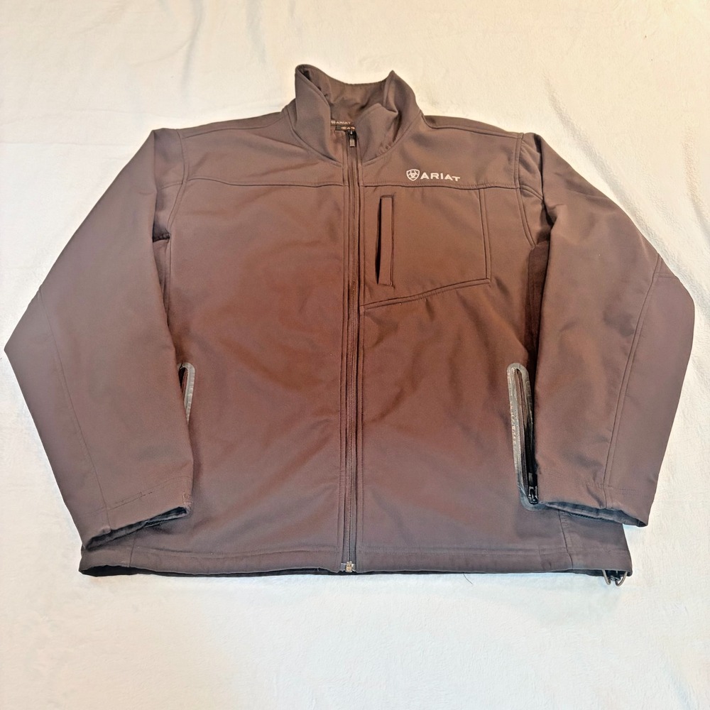 Ariat Men's Vernon Black Softshell Jacket XL Hunting Full Zip